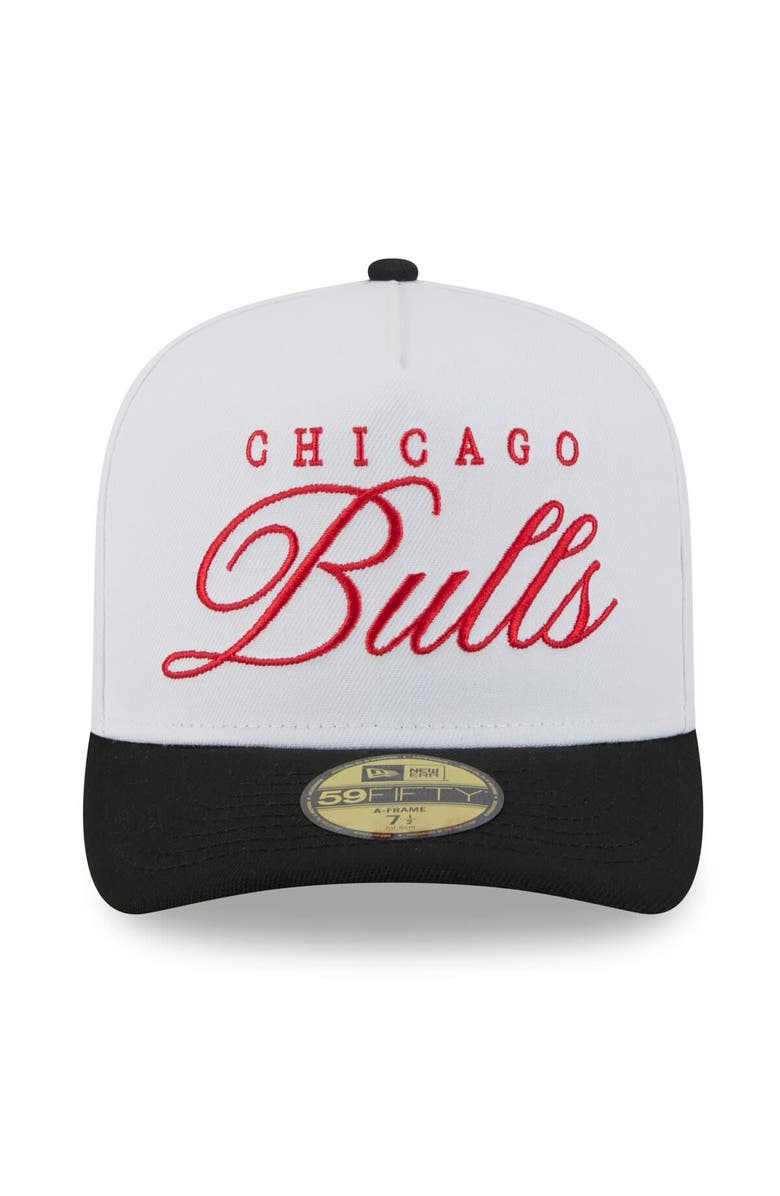 New Era Men's New Era White/Black Chicago Bulls 2025 NBA Draft A-Frame 59FIFTY Fitted Hat, Alternate, color, White