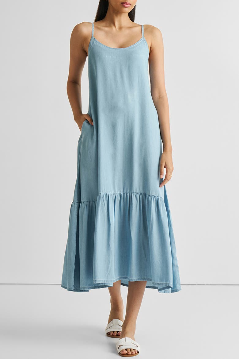 Flowy Maxi with Adjustable Straps, Alternate, color, Ocean Blue