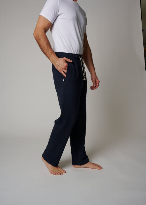 Leisure Lab Cotton Lounge Pant In Lapis