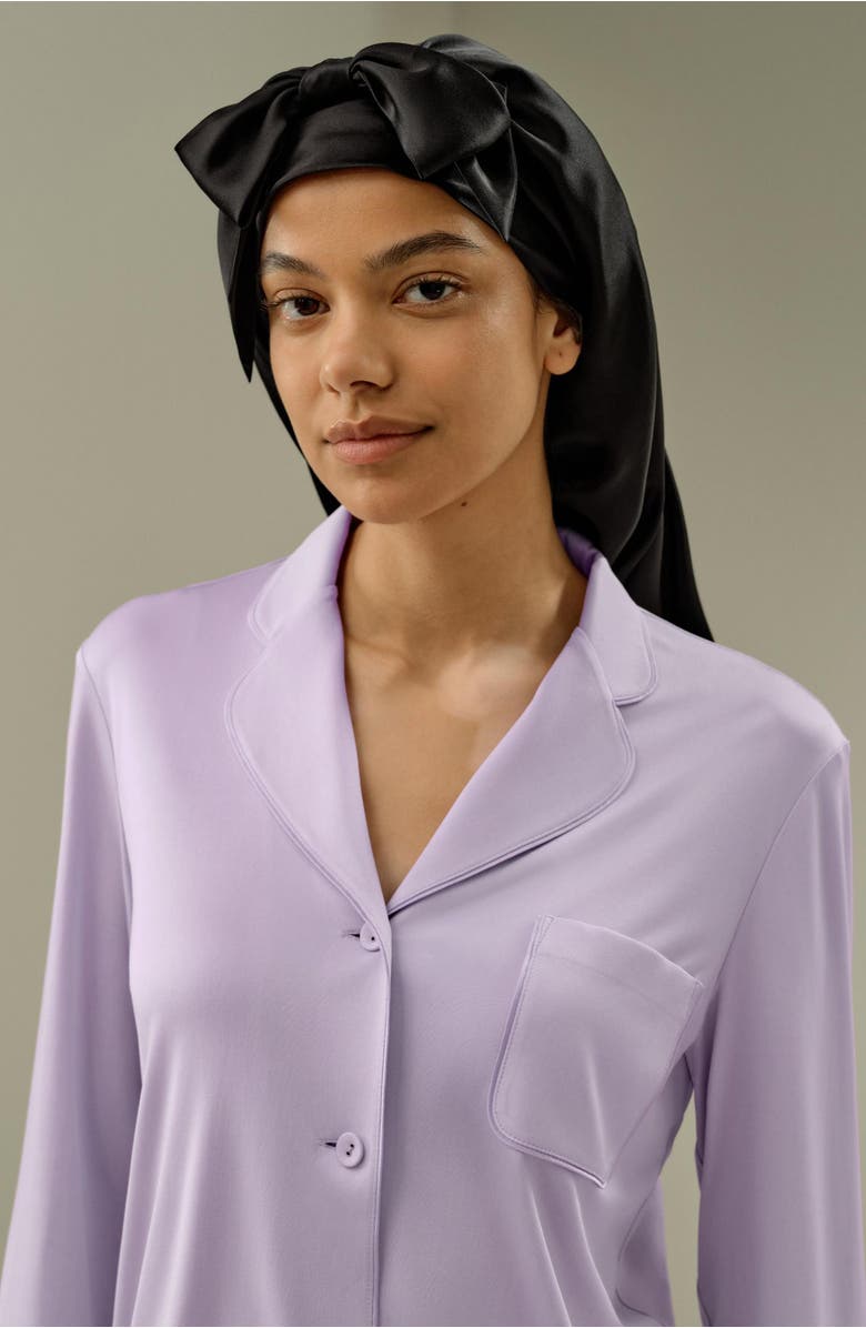 Lilysilk Silk Ribbon Braid Hair Cap, Alternate, color, Black