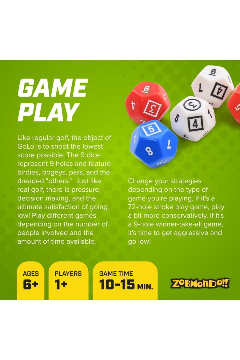 GoLo Golf Dice Game, Alternate, color, Multicolored