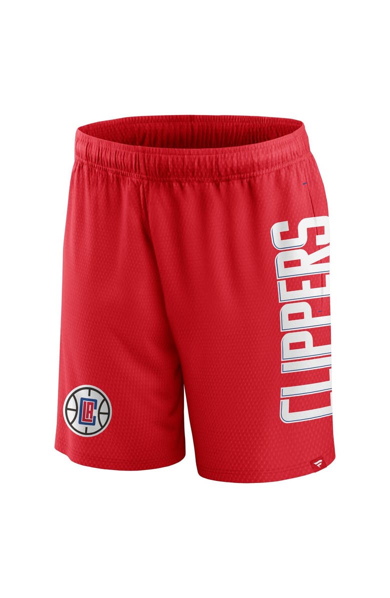 FANATICS Men's Fanatics Branded Red LA Clippers Post Up Mesh Shorts, Alternate, color, Red