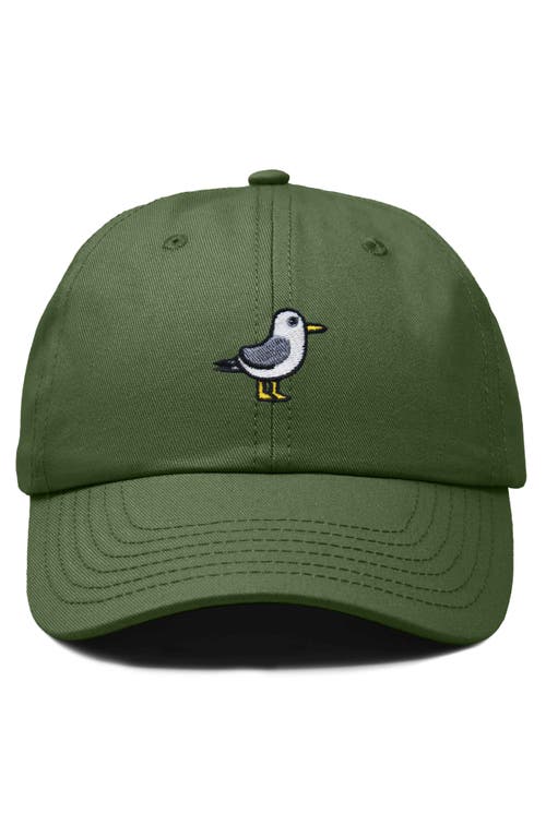 Dalix Seagull Embroidered Everyday Cap In Olive