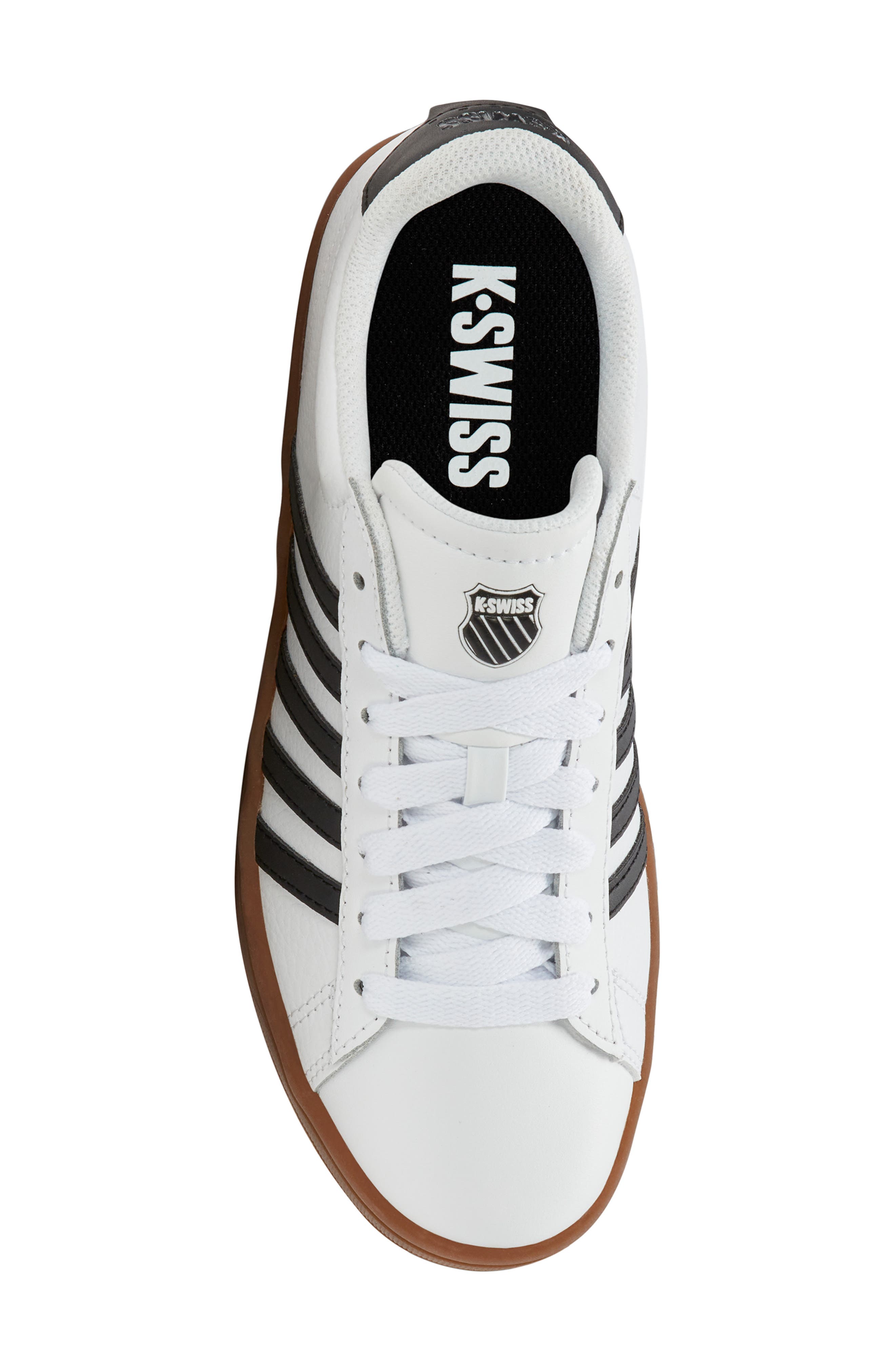 K-Swiss Court Tie Breaker II Sneaker, Alternate, color, White/ Black/ Gum