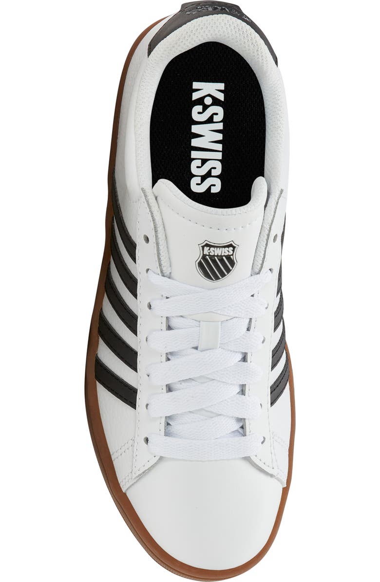 K-Swiss Court Tie Breaker II Sneaker, Alternate, color, White/ Black/ Gum