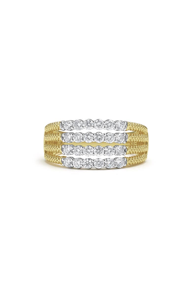 Superfine Signature Caviar Diamond Ring, Main, color, GOLD