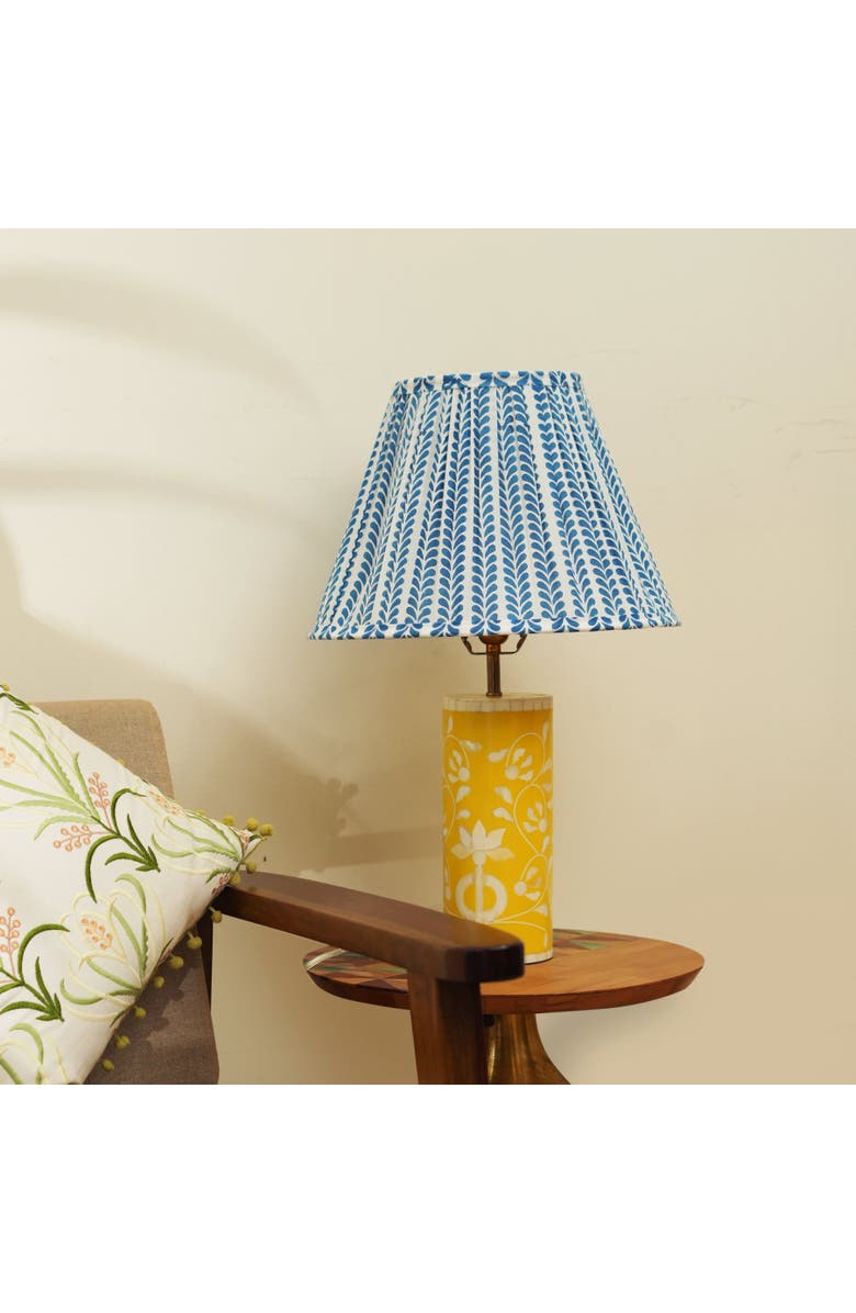 Mela Artisans Floral Vines Inlay Yellow Table Lamp, Alternate, color, Yellow