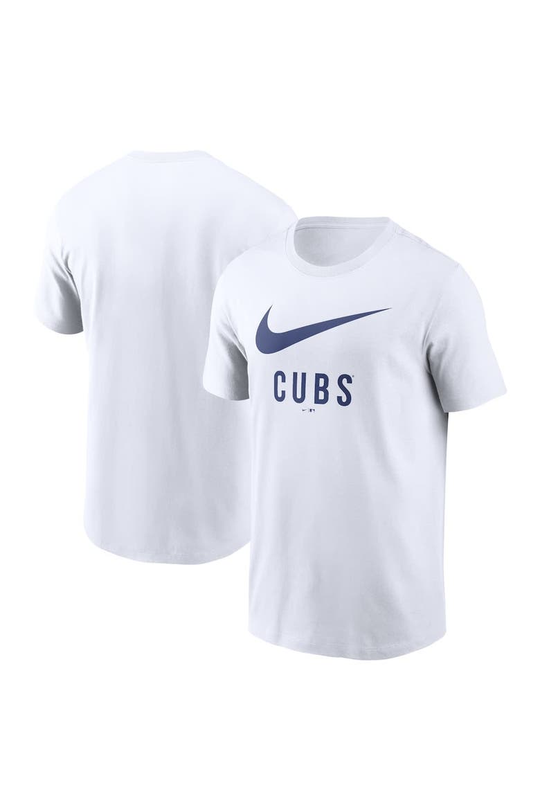 Men's Nike White Chicago Cubs Swoosh T-Shirt, Main, color, White