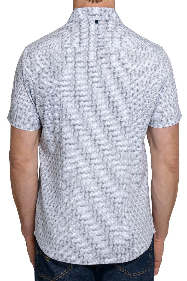 Faded Square Reworked Short Sleeve Button-Up Shirt, Alternate, color, CHARCOAL