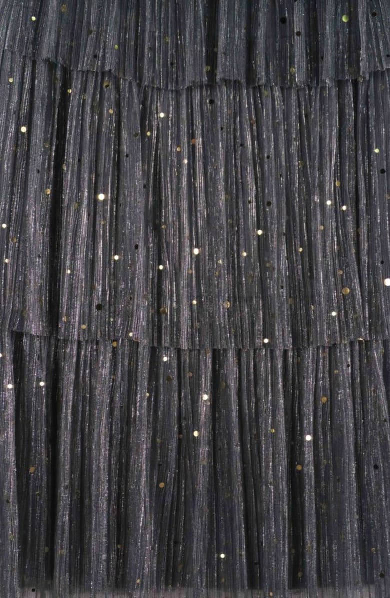 Zunie Kids' Confetti Metalllic Tiered Party Dress, Alternate, color,