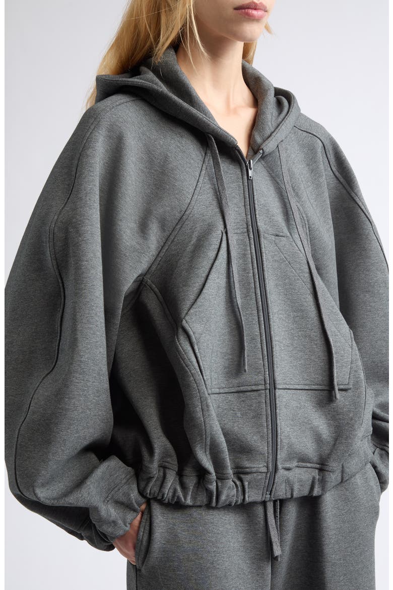Ball Double Face Jersey Zip Hoodie, Alternate, color, GREY MELANGE