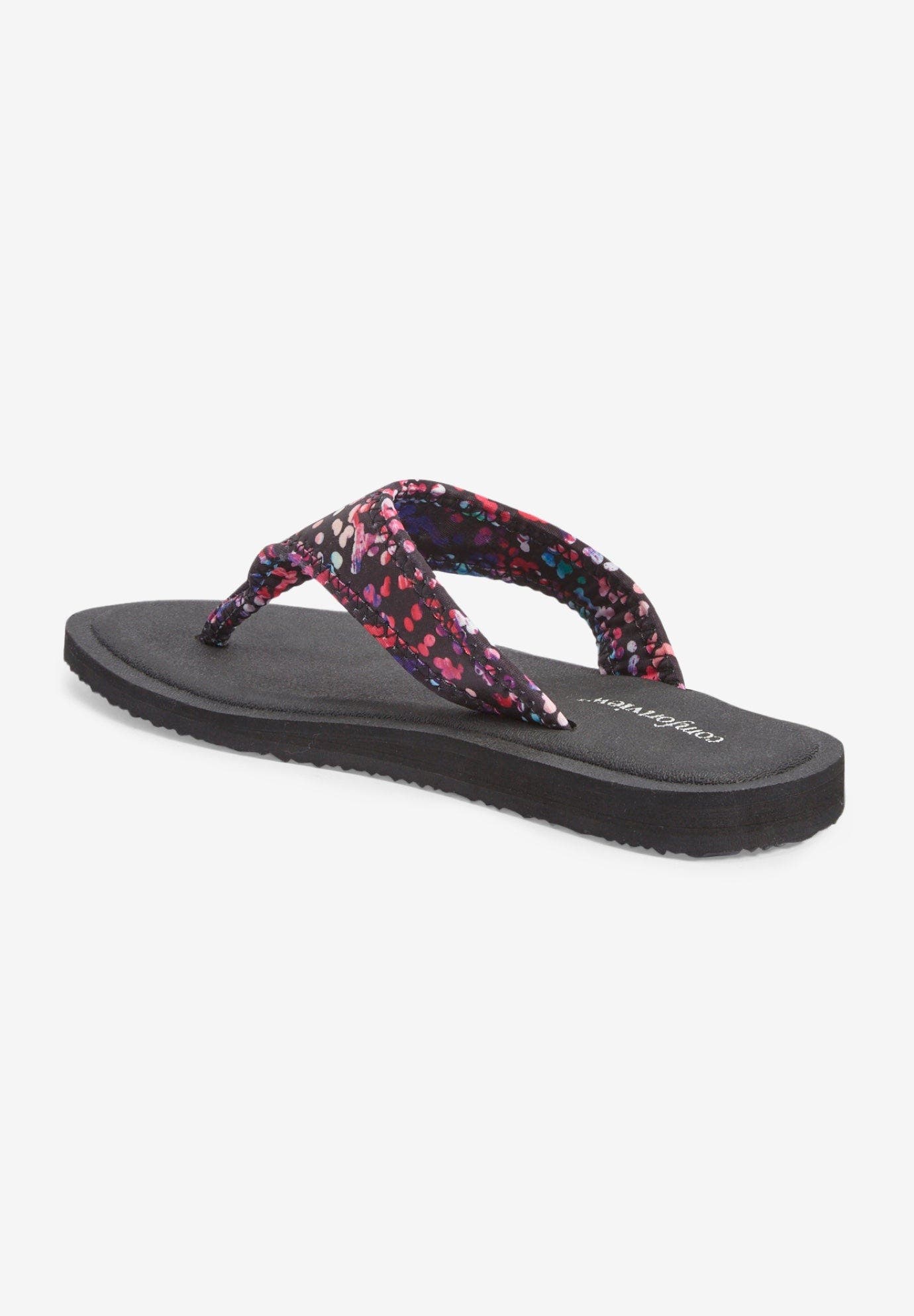 The Sylvia Stretch Fabric Soft Footbed Thong Slip On Sandal, Alternate, color, PARTY MULTI