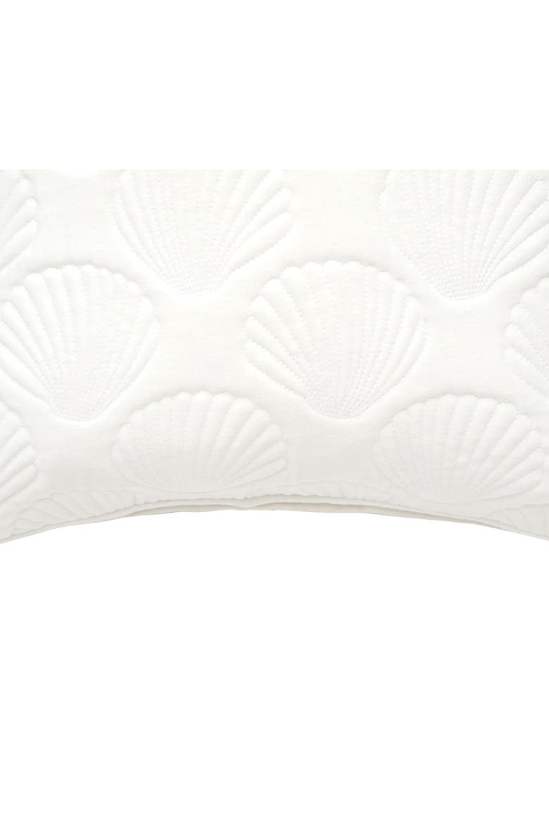 Shells White Velvet Pillow, Alternate, color, White