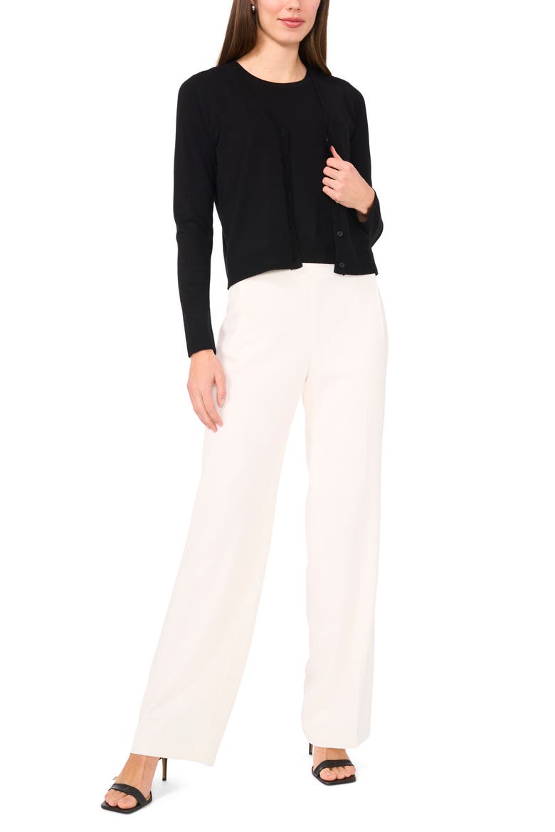 V-Neck Cardigan, Alternate, color, RICH BLACK