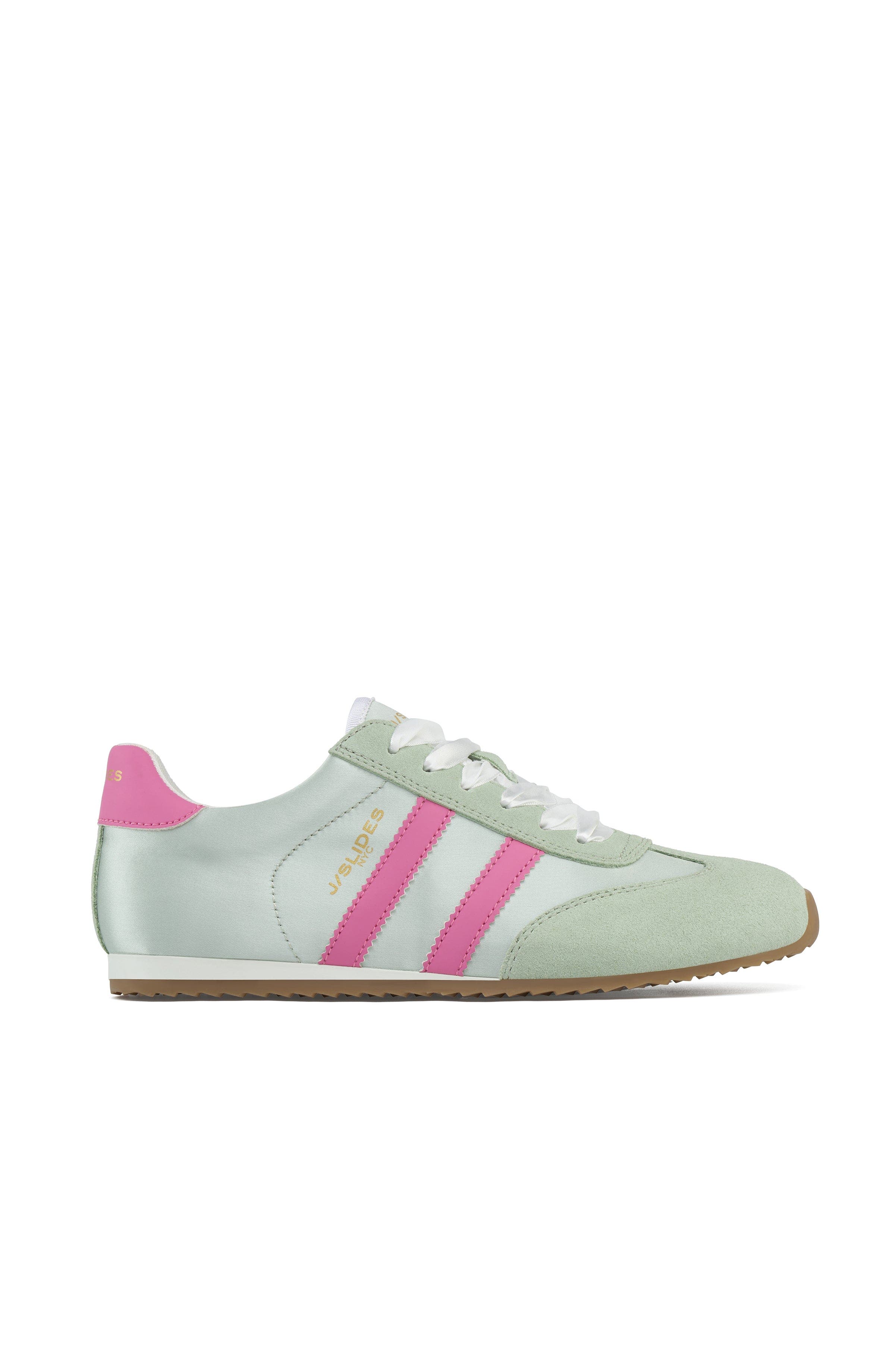 Peggy Shearling Sneaker, Alternate, color, Mint Green Pink