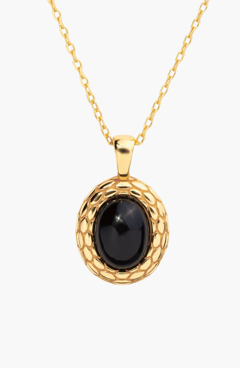 Snake Onyx Pendant Necklace
