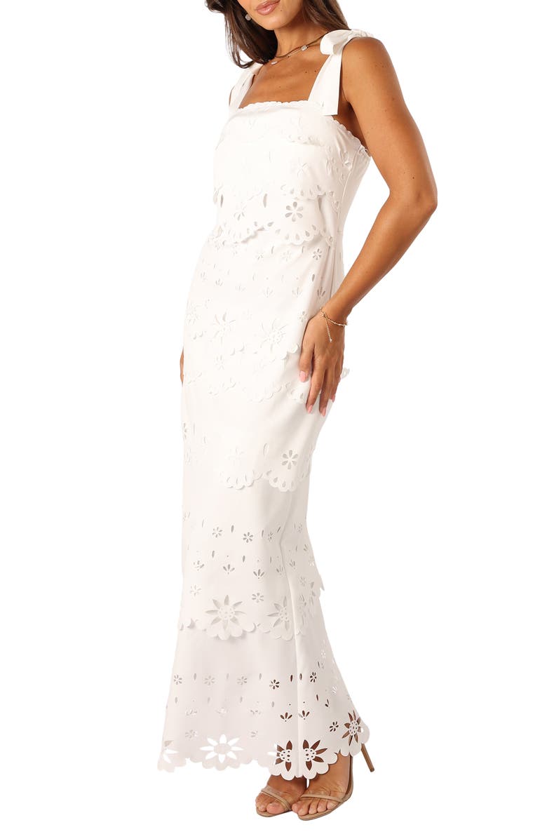 Petal & Pup Pippa Tiered Column Dress, Alternate, color, Off White