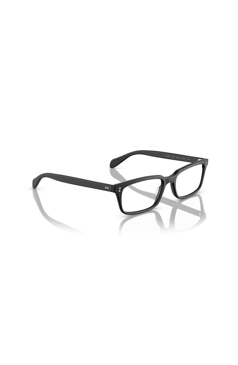 Oliver Peoples 53mm Rectangle optical glasses, Alternate, color, Solid Black