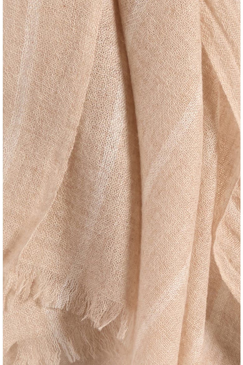 Stripe Cashmere Scarf, Alternate, color, CAMEL- OATMEAL COMBO