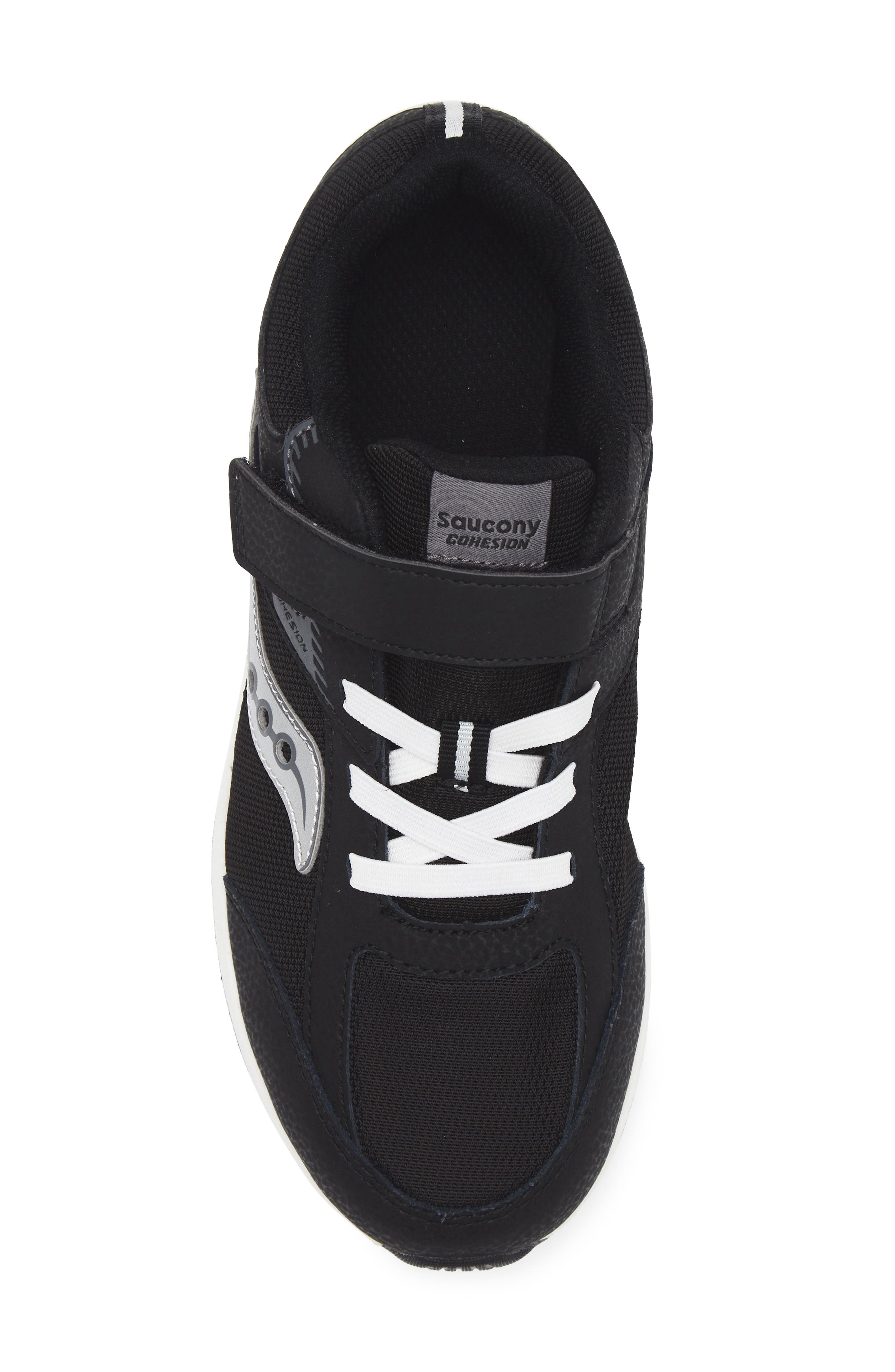 Saucony Kids' Cohesion Kidz A/C Sneaker, Alternate, color, Black/ White