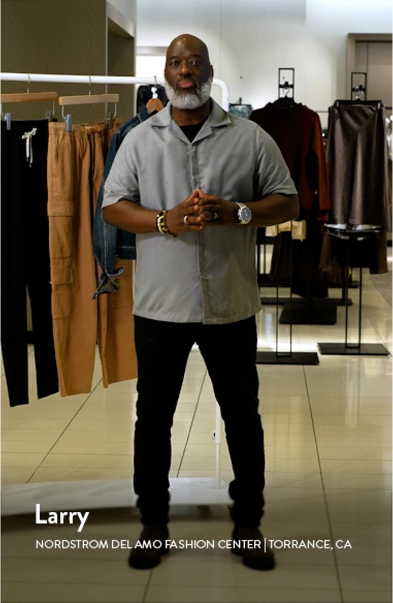 Boxy Suedette Camp Shirt, sales video thumbnail