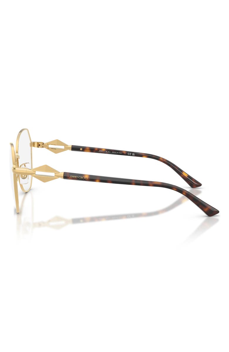 Jimmy Choo 53mm Round Optical Glasses, Alternate, color, Gold / Demo Lens