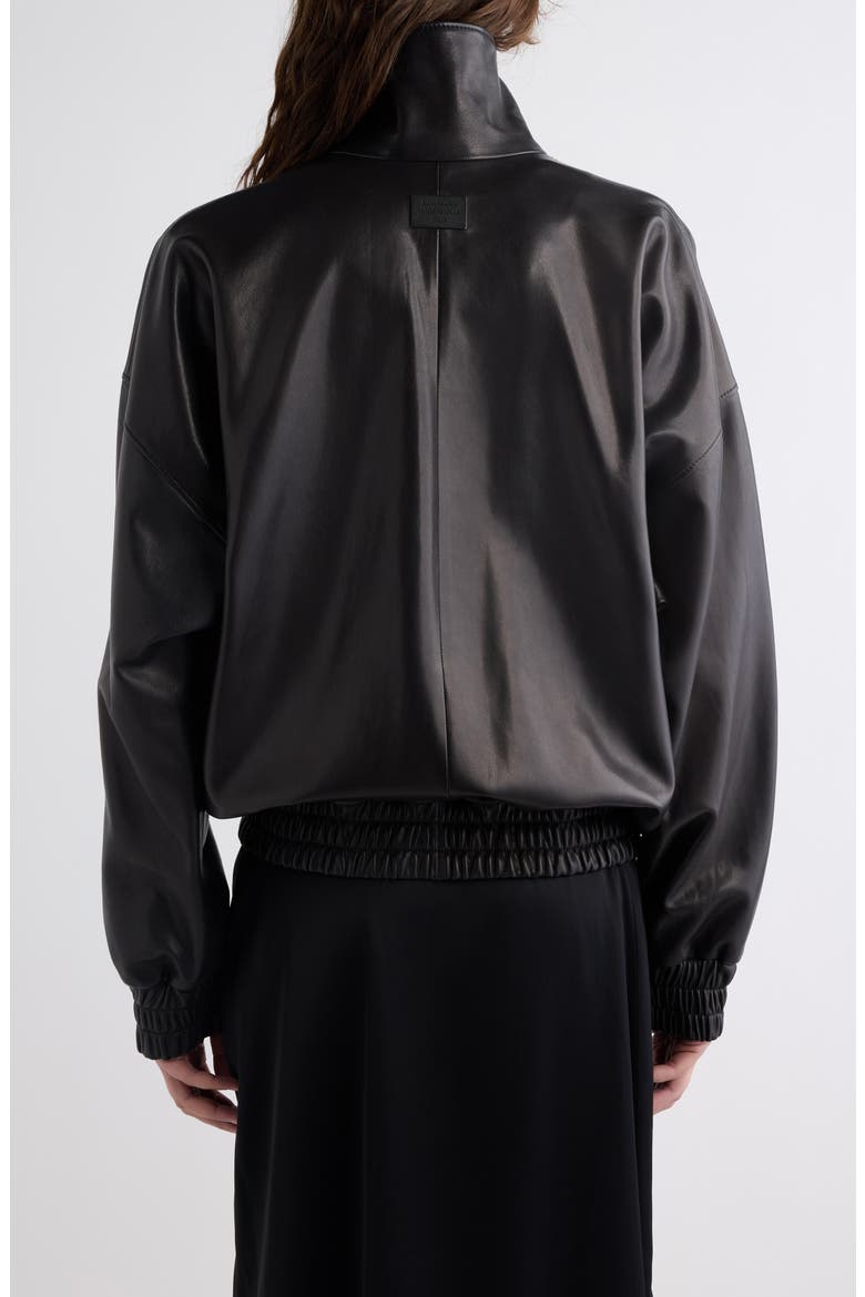Lambskin Leather Blouson Jacket, Alternate, color, DARK BROWN