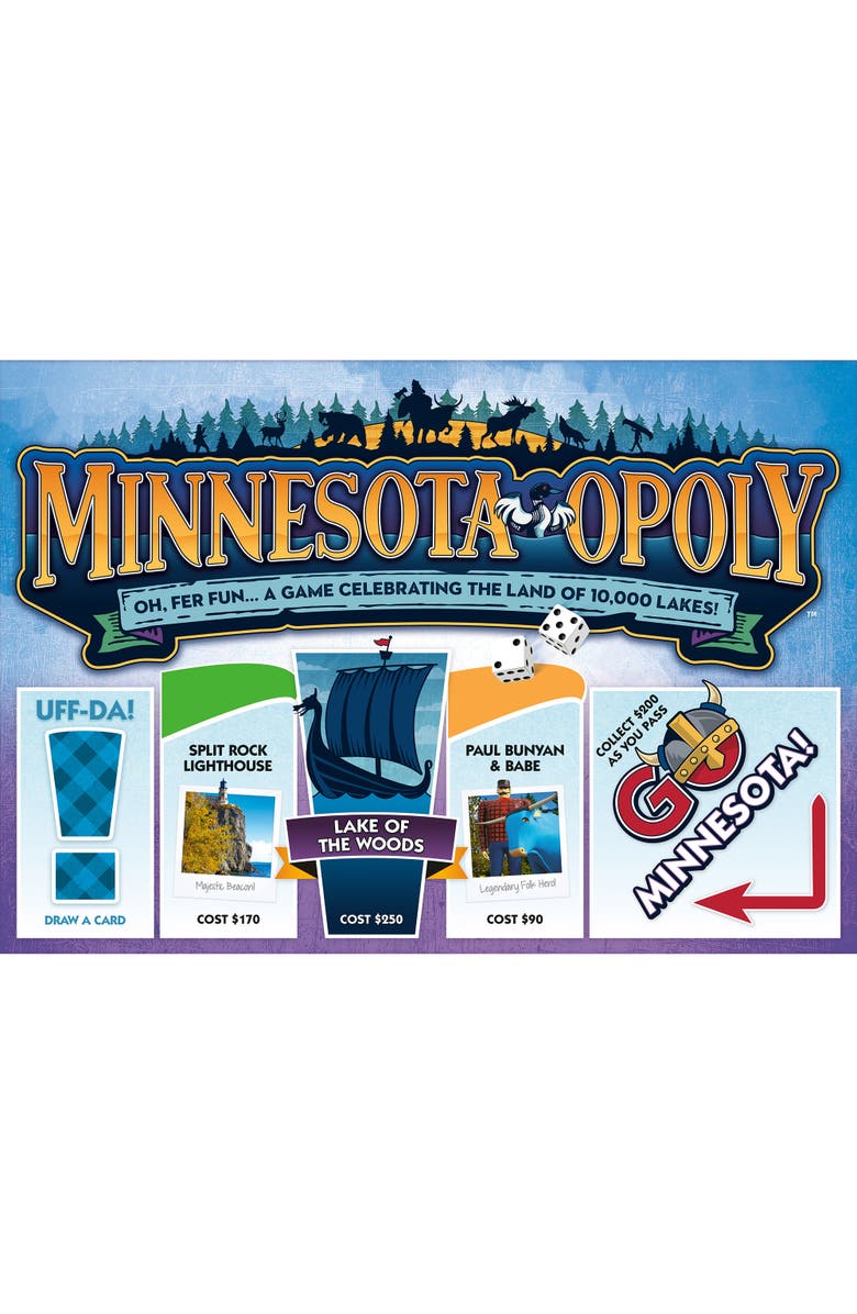 Late for the Sky Minnesotaopoly Monopoly Board Game, Main, color, Multicolored