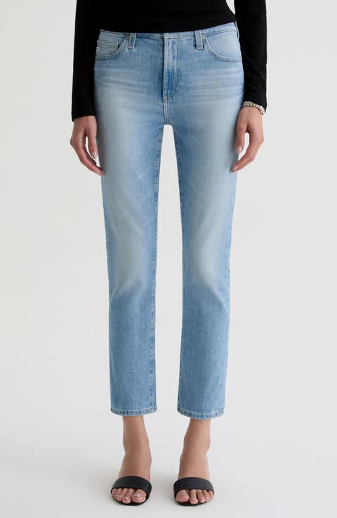 Mari Mid Rise Ankle Slim Straight Leg Jeans (Cruiser)