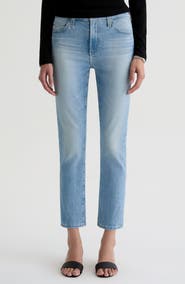 AG Mari Mid Rise Ankle Slim Straight Leg Jeans