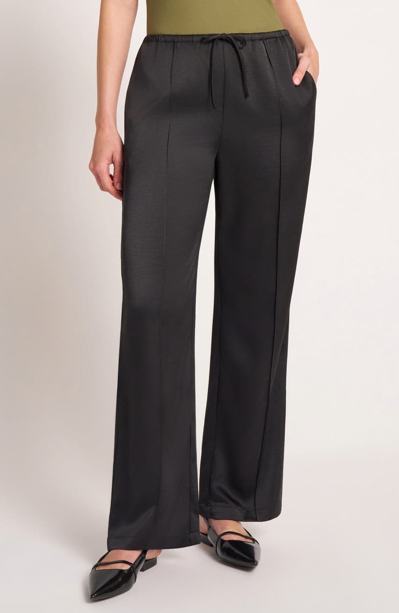 matty m. Roselle Drawstring Satin Pants, Main, color, 
