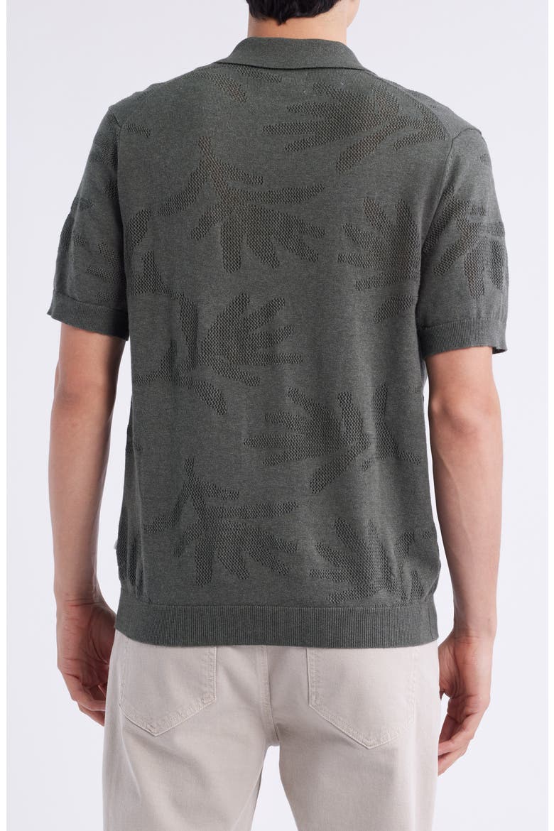 Thor 6686 Short Sleeve Organic Cotton Polo Cardigan, Alternate, color, CROC GREEN