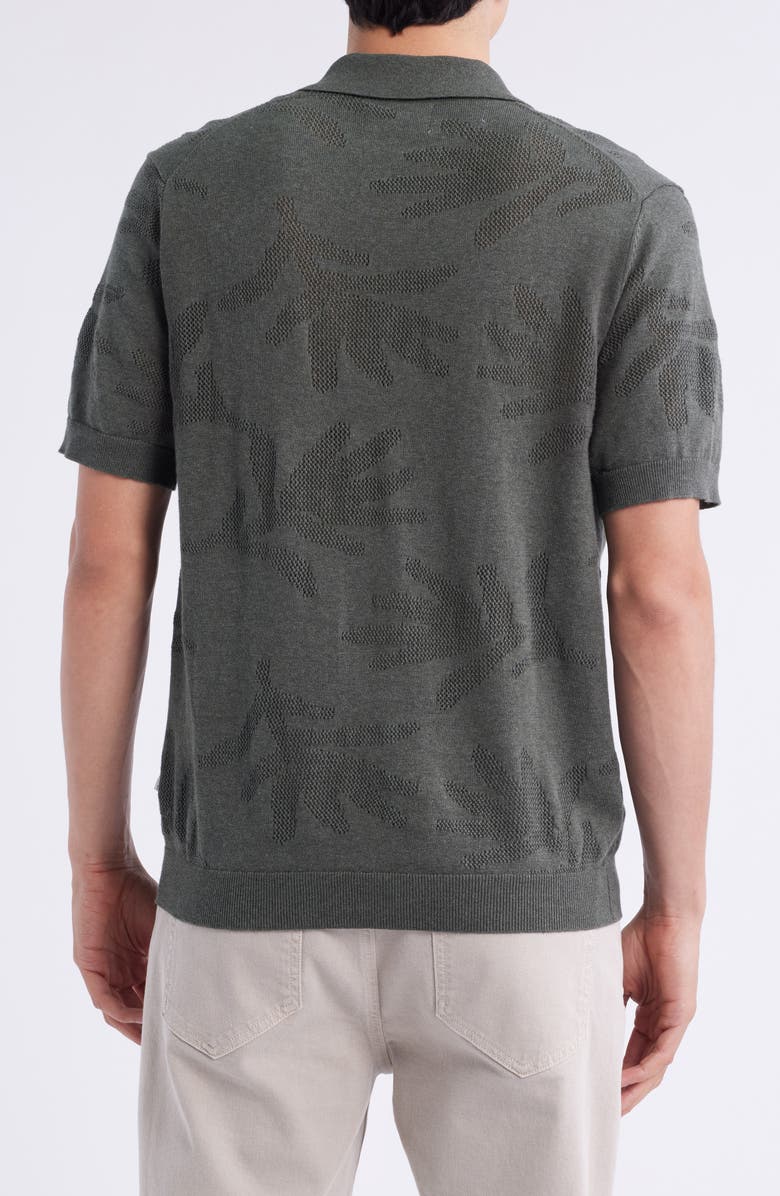 NN07 Thor 6686 Short Sleeve Organic Cotton Polo Cardigan, Alternate, color, Croc Green