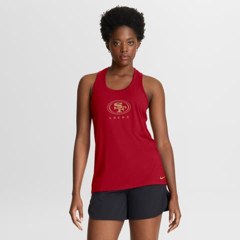 Women's Nike Scarlet San Francisco 49ers Hurry Up Tri-Blend Dri-FIT Tank Top