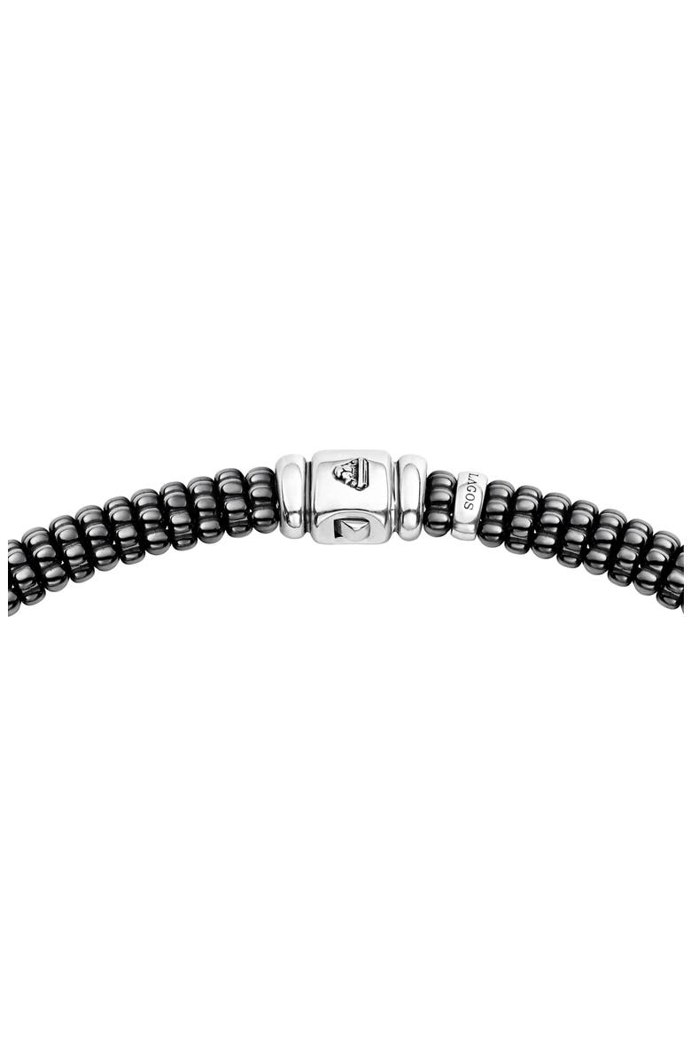 Black Caviar Diamond 6-Link Rope Necklace, Alternate, color, SILVER/ BLACK