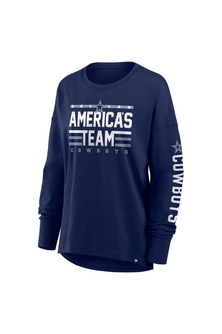 Women's Fanatics Navy Dallas Cowboys Hometown Legacy Long Sleeve T-Shirt, Alternate, color, Navy