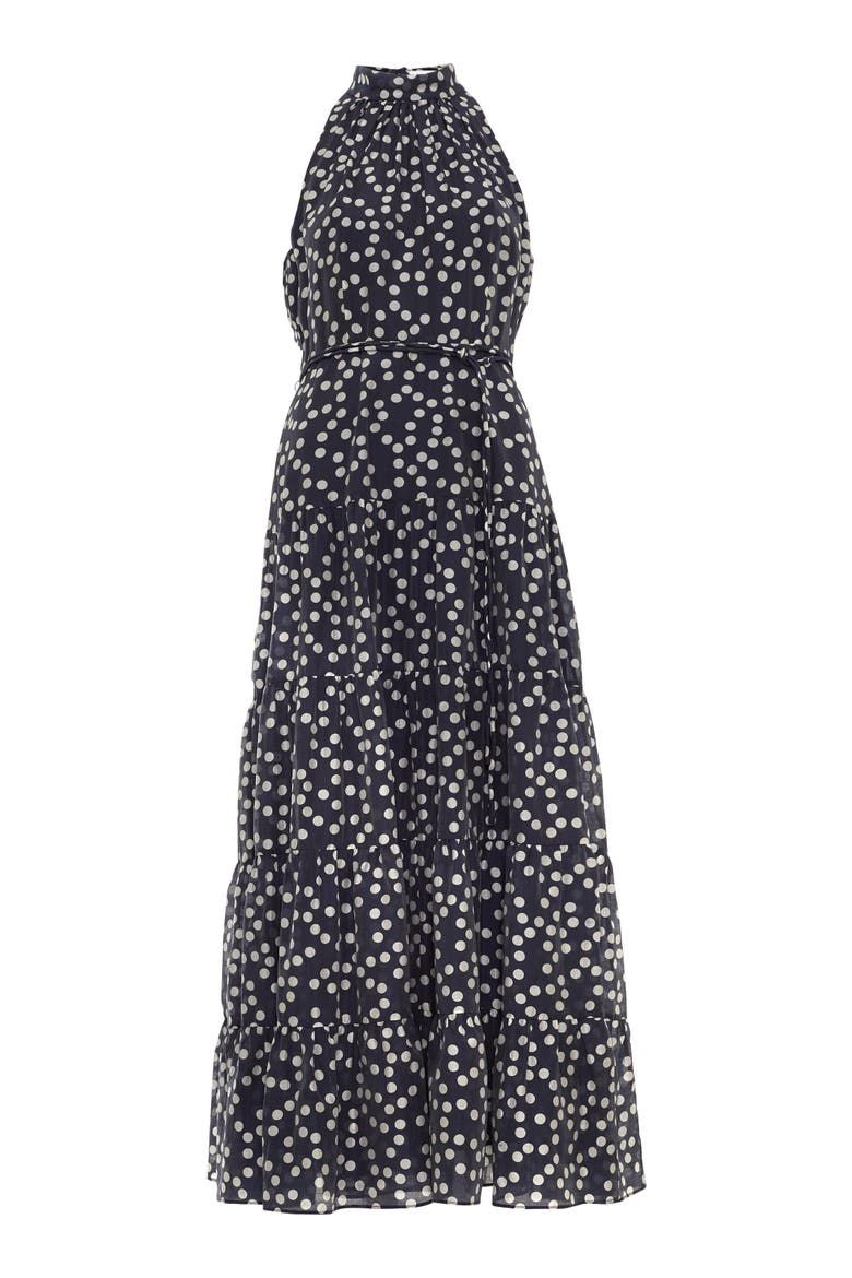 Nita Navy Spot Maxi, Alternate, color, Navy