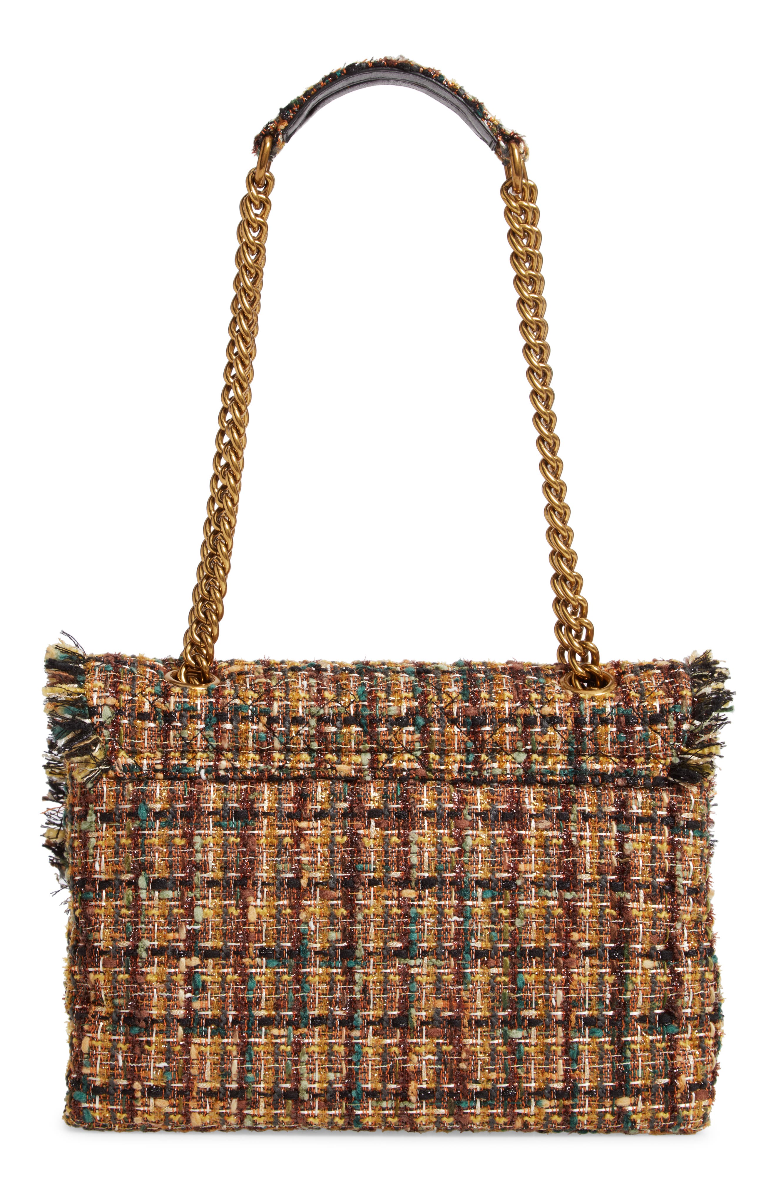 Large Kensington X Tweed Shoulder Bag, Alternate, color, RUST