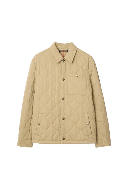 Burberry Collared Quilted Jacket Front Pocket
