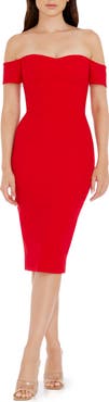 Dress the Population Bailey Off the Shoulder Body-Con Dress