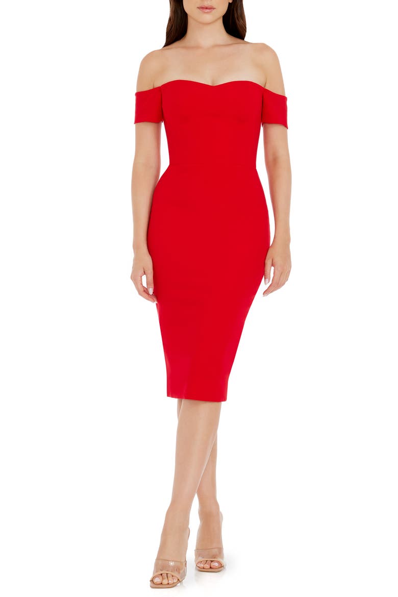 Bailey Off the Shoulder Body-Con Dress video