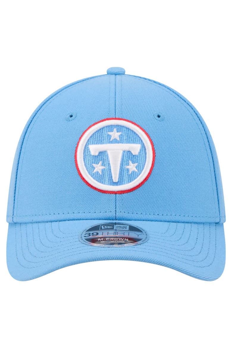 Men's New Era  Light Blue Tennessee Titans Team Collection 39THIRTY M-Crown Flex Hat, Alternate, color, Light Blue