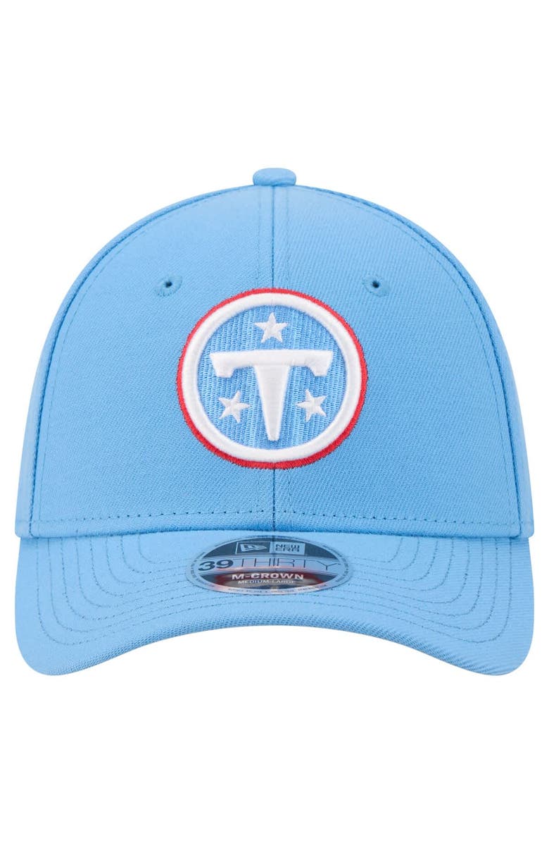 New Era Men's New Era  Light Blue Tennessee Titans Team Collection 39THIRTY M-Crown Flex Hat, Alternate, color, Light Blue