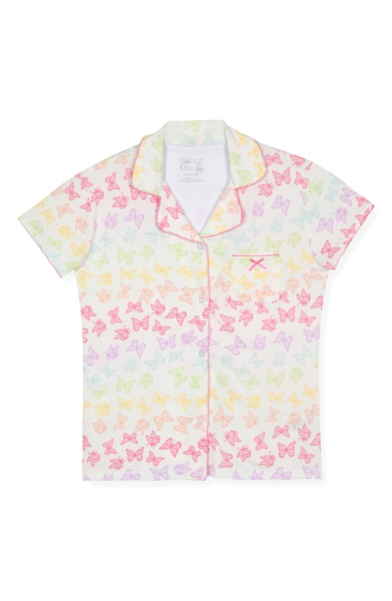 SLEEP ON IT Kids' Two-Piece Short Pajamas & Headband Set, Alternate, color, White