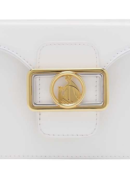 Lanvin Pencil Cat Bag In Leather And Rhinestones In White