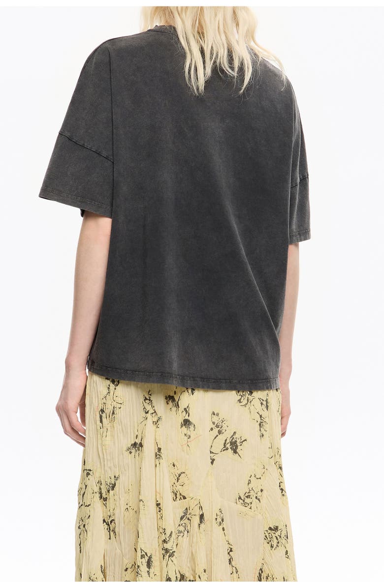 Bimba y Lola Tie T-Shirt, Alternate, color, Washed Black