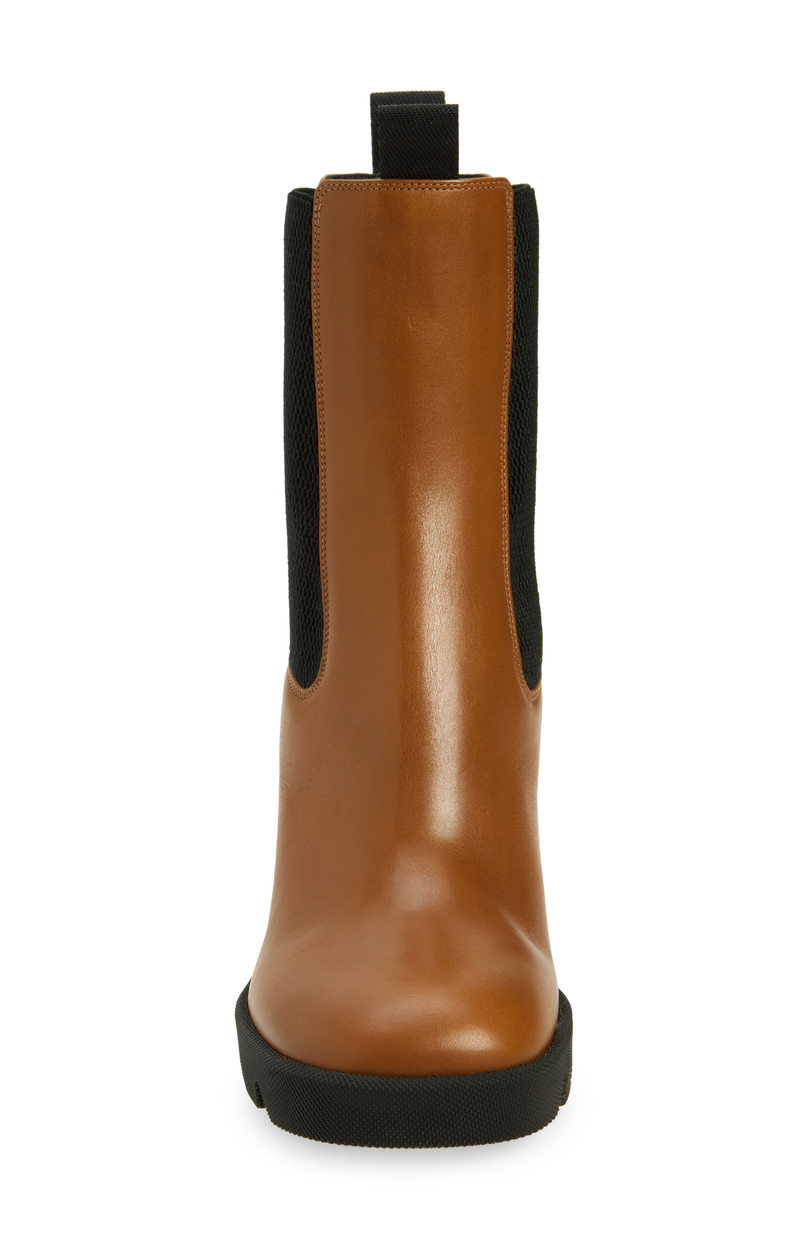 Burberry Stride Block Heel Chelsea Boot, Alternate, color, Hazel