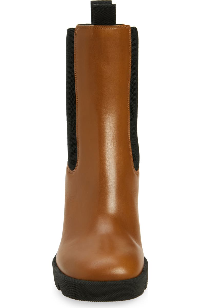 Burberry Stride Block Heel Chelsea Boot, Alternate, color, Hazel
