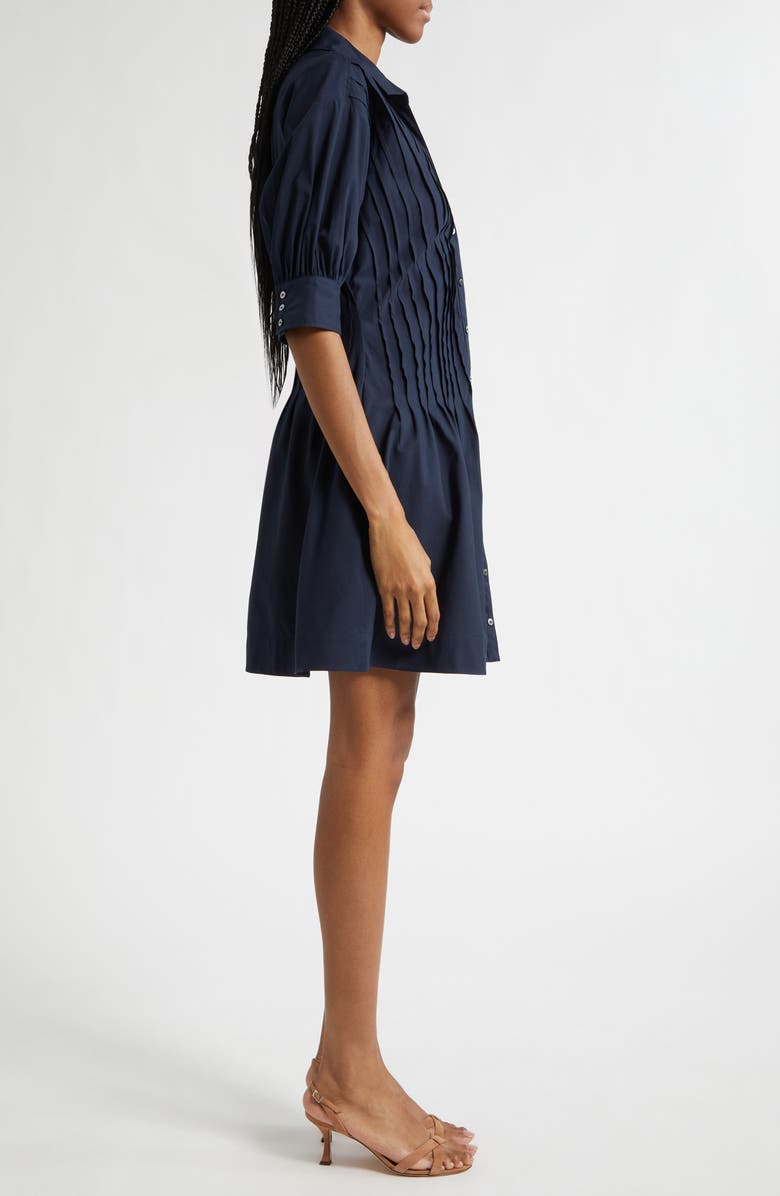 Cinq à Sept Monty Pleated Minidress, Alternate, color, Navy