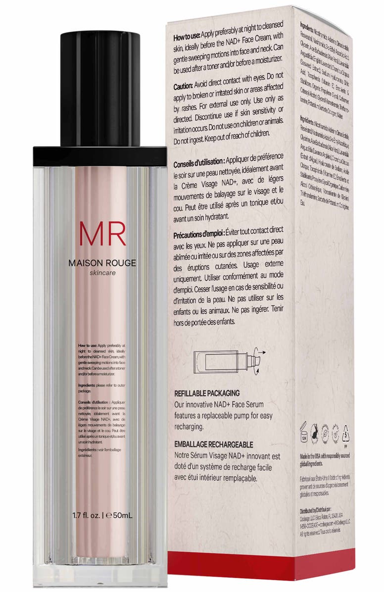 Codeage NAD Face Serum + Resveratrol Niacinamide & Collagen, Alternate, color, White